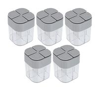 ANKROYU 4 in 1 Contenitore Contenitore Shaker ABS Safe Materiante Fissioning Design Design Apertura per la Restauranti da viaggio Picnic 5PCS