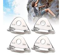ANKROYU 4 Pezzi Ancoraggio da Arrampicata 25KN, Connettori di Gancio per Bullone, Accessori da Arrampicata Durevoli in Acciaio Inossidabile per Dispositivo di Rigging di Salvataggio di Sicurezza