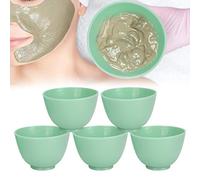 ANKROYU 5 pezzi ciotola di miscelazione della maschera di protezione, Ciotola in PVC per maschera facciale fai da te, verde chiaro Ciotola piccola per la cura del viso, facile da pulire