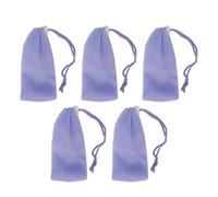 ANKROYU 5 Pezzi Sacchetti Per Sapone, Reti Per Sapone a Rete, Rete in Schiuma Multistrato, Rete in Schiuma in PE Per Sapone Solido con Coulisse, Per La Pulizia del Viso, Viola