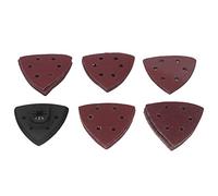 ANKROYU 51 Pezzi Kit Tamponi Abrasivi Triangolari con 6 Fori per la Rimozione della Polvere 5 Grane 60 80 120 180 240 per Levigatura di Legno Metallo Accessori Multiutensile