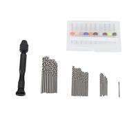 ANKROYU 57 pezzi Punta per trapano a mano Pin Visa Trapano a mano 46 pezzi Twist Pun di trapano 10 pezzi Mini Bit per trapano Mini PCB 0,1 1 mm Modetta leggera durevole regolabile