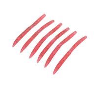 ANKROYU 6 esche da pesca in PVC con noodle, esche per vermi e lombrichi con elementi riflettenti, esche morbide resistenti ai morsi per persici in acqua salata, tecnica di affondam (Rosa)