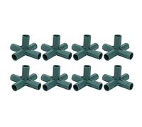 ANKROYU 8 Pezzi Giunto di Supporto per Piante per Impieghi Pesanti Connettore per Paletto da Giardino a 5 Vie Raccordi per Pali per Piante in Plastica Premium per Serra Giardinaggi