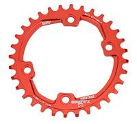 ANKROYU Accessori per ciclismo a disco singolo disco negativo per bici in lega di alluminio per bicicletta M8000 ad alta resistenza leggera resistente CNC lavorato rosso 4mm 96BCD (36T)