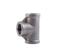 ANKROYU Acciaio inossidabile premium 304 tee a 3 vie connettore a tubo filettato femmina connettore ad alta pressione per olio resistente all'olio resistente all'impianto idraulico (DN8 da 1/2 ")