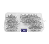 ANKROYU Ami da pesca in acciaio ad alto tenore di carbonio di alta qualità da 160 pezzi con scatola di immagazzinaggio Ganci affilati con ardiglione per pesca in acqua dolce in acq