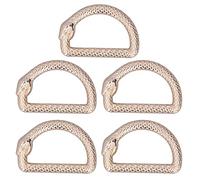 ANKROYU Anelli a D in lega di zinco, robusti, multifunzionali, per borse, zaini, cinture, collari per cani, 5 pezzi, piccoli accessori hardware (Oro)