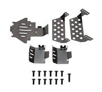 ANKROYU Armate di telaio RC Impostare la piastra di skid di protezione del telaio in acciaio inossidabile pesante per le auto di controllo del telecomando Black 5 Accessori