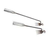 ANKROYU Attrezzo per diserbo Sarchiatore Premium Sarchiatore 4 Denti Attrezzo da Giardino Estrattore Manuale Resistente per Erbacce per Cortile Fattoria Uso agricolo Ferro Metallo