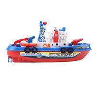 ANKROYU BAMBINI BAMBINI Fireboat Toy Toy Acqua Modello di nave per la nave con suono Flash Light Automatico Boat Electric Boat Per Bath Pool Beach Lake Plastic 24 cm 8,5 cm 12 cm