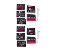 ANKROYU BANDIERE DI PROTESTA FEMMINISTICHE, 10 PEZZI, SET DI STRISCIONI PER LA DIFESA DEI DIRITTI DELLE DONNE CON ASTE, DECORAZIONE DA GIARDINO, CORTILE, SFILATA, MATERIALE IN POLI (30x20cm)