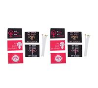 ANKROYU BANDIERE DI PROTESTA FEMMINISTICHE, 10 PEZZI, SET DI STRISCIONI PER LA DIFESA DEI DIRITTI DELLE DONNE CON ASTE, DECORAZIONE DA GIARDINO, CORTILE, SFILATA, MATERIALE IN POLI (35x25cm)