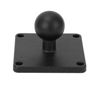 ANKROYU Base a sfera Base da 1 pollice, piastra adattatore in lega di alluminio con sfera di gomma non slip, piastra di montaggio universale per camion per veicoli marini