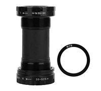 ANKROYU BB91 Bicycle Bottom Bracket Alloy Durable Smooth Bearing DIY Bike Part for Mountain Road Bikes Black 68x73mm Frame 34.798mm x 24 TPI (Mountain BB91 Dub Black)