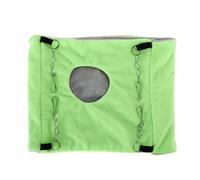 ANKROYU Bird Warm Nest Plushing Letto appeso Amello a doppio strato per piccoli uccelli come pappagalli Spazio sicuro per sicurezza caldo L'inverno deve avere un pieghevole portati (Verde)