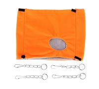 ANKROYU Bird Warm Nest Plushing Letto appeso Amello a doppio strato per piccoli uccelli come pappagalli Spazio sicuro per sicurezza caldo L'inverno deve avere un pieghevole portati (Arancia)