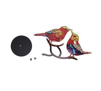 ANKROYU Birds On Branch Desktop Ornaments Iron Double Painted Bird Colorful Birds Ornament Tablet for Indoor Decoration (2 Birds)