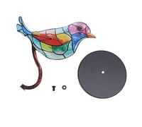 ANKROYU Birds On Branch Desktop Ornaments Iron Double Painted Bird Colorful Birds Ornament Tablet for Indoor Decoration (1 Bird)