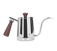 ANKROYU Bollifere di caffè a collo di cigno in acciaio inossidabile premium con manico in legno caffettiera a goccia portatile per versare oltre 304 in acciaio inossidabile 15x27 c (700 ml)