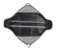 ANKROYU Borsa per pesare i pesci in PVC nero, grande capacità, antiscivolo, per la pesca da torneo, con righello incorporato per pescatori all'aperto, design a rete resistente