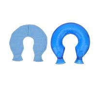 ANKROYU Bottiglia ad acqua calda a forma di a forma di premium in PVC a lungo durata per ritenzione di calore spalla per sollievo dal dolore per il calore invernale 1.4L con copert (Copertura blu)