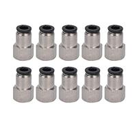 ANKROYU Brass Female dritta pneumatico connettore rapido spinta 1/4 pollice per collegare il raccordo della linea d'aria con anello di rilascio ovale per attrezzatura di automazio (6-m5)