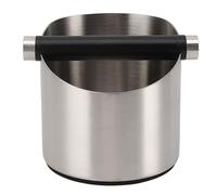 ANKROYU Busta per caffè professionale in acciaio inossidabile con barra rimovibile, contenitore per fondi di caffè di grande capacità, antiruggine, facile da pulire, per baristi e (Argento)