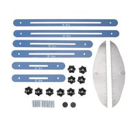 ANKROYU Calibro per pedata delle scale, strumento per tracciare il layout degli scaffali in acciaio inossidabile, strumento per la sagoma del pedata delle scale, per le partizioni