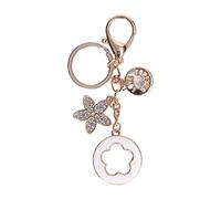 ANKROYU Car Keychain Fashionable Five Leaf Clover Keychain Exquisite Zinc Alloy Key Chain for Women Men Bag Pendant Gift Holiday Party Date Night (Bianca)