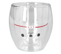 ANKROYU Cartoon Double Wall Mug 280ml Cute Mouse Design Heat Resistant High Borosilicate Glass Coffee Tea Cup Gift for Christmas Birthday Holiday Present (Serbatoio trasparente)