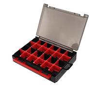 ANKROYU Case di organizzatore a doppio strato impermeabile per esche per lo shock di pesca professionale per divisori regolabili per i pescatori materiale ABS 210x155x48mm (NERO)