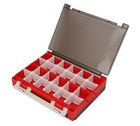 ANKROYU Case di organizzatore a doppio strato impermeabile per esche per lo shock di pesca professionale per divisori regolabili per i pescatori materiale ABS 210x155x48mm (Rosso)