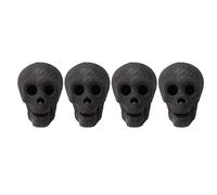 ANKROYU Ceramic Fire Pit Skulls Decorazione Halloween 4pcs Fireproof Skull Props per camino falò falò imitato il cranio umano cranio esterno esterno casa infestata dalla scena horr