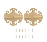 ANKROYU Cerniere per porte antiche Cerniere per armadi in stile vintage classico lucido in ottone premium per scatole di legno Scatole per gioielli Armadi Scarpiere 2 set Cerniere