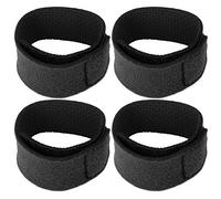 ANKROYU Cinghia per Canna da Pesca Riutilizzabile, Resistente e Flessibile, con Gancio ad Anello, per Fissare più canne da Pesca, per riporre e Viaggiare, Confezione da 4 Blu, Nero (Nera)