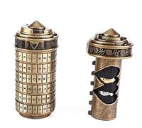 ANKROYU Codice da Vinci Cryptex con Anello, Scatola per Anelli con Lucchetto a Combinazione, Lettera Password Lock Ring Holder, Regali Romantici per Fidanzato O Fidanzata