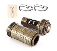 ANKROYU Codice da Vinci Cryptex con Anello, Scatola per Anelli con Lucchetto a Combinazione, Lettera Password Lock Ring Holder, Regali Romantici per Fidanzato O Fidanzata