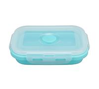 ANKROYU Collapsible Silicone Food Storage Container Microwave Safe Box Eco Friendly Lunch Box for Office School Meal Prep Reheating Leftovers Vegetables Fruits Snacks 1 Pack (350 ml)