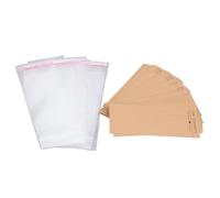 ANKROYU Confezione di sottobicchieri per auto Sottobicchieri in carta kraft sublimatica Cartoncini espositivi con sacchetti autosigillanti Set da 50 per piccole imprese Negozi Fier