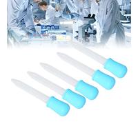 ANKROYU Contagocce Calibrato, Pipette di Trasferimento in Plastica Usa E Getta, Contagocce Liquido da 5 Pezzi, Gioielli in Silicone, Pipette di Trasferimento Contagocce Fai-da-te Per Esperimenti(Blu)
