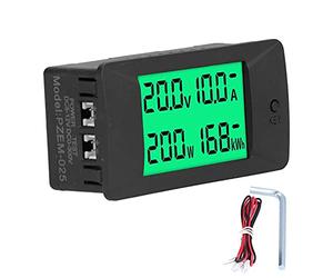 ANKROYU Contatore di energia digitale con display LCD, monitor di tensione, corrente e potenza con ampio angolo di visione per quadri di distribuzione ad alta e bassa potenza e sis