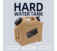 ANKROYU Contenitore d'acqua con spigot 12 litri di grande capacità di grande capacità di accumulo di acqua potabile Valvola regolabile per campeggio per la casa esterna Usa materia (Cachi)