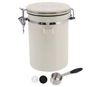 ANKROYU Contenitore per caffè premium ermetico 304 in acciaio inossidabile contenitore sigillato con valvola a un modo e misurino per le foglie di caffè fresche foglie di tè per al (Grande 1.8L)