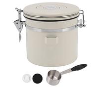 ANKROYU Contenitore per caffè premium ermetico 304 in acciaio inossidabile contenitore sigillato con valvola a un modo e misurino per le foglie di caffè fresche foglie di tè per al (Piccolo 1.2L)