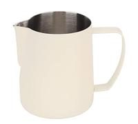 ANKROYU Coppa di latte di latte di caffè in acciaio inossidabile barista professionale brocca a vapore a vapore da 700 ml di arte latte per amanti del caffè e baristi di casa 304 l (Beige)