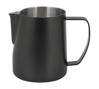 ANKROYU Coppa di latte di latte di caffè in acciaio inossidabile barista professionale brocca a vapore a vapore da 700 ml di arte latte per amanti del caffè e baristi di casa 304 l (NERO)