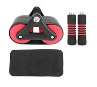 ANKROYU Core Trainer automatico con ritorno elastico con ruota a rulli addominali con design a doppia ruota, impugnatura ergonomica e ginocchiera per allenamento a casa. Costruzion (Rossa)