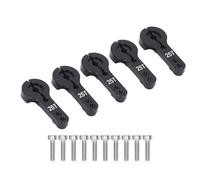 ANKROYU Corno servo in alluminio 25T filettato M3 resistente Braccio sterzante in metallo lungo 35 mm Confezione 5 pezzi per RC auto camion aeroplano veicoli fuoristra (NERO)