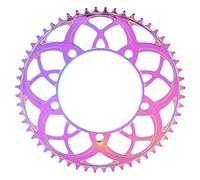 ANKROYU Corona per bicicletta 56T 130BCD lavorata a CNC, dente positivo negativo, corona in lega di alluminio ad alta resistenza, pignone leggero per bici da strada, BMX e bici pi (Colorato)